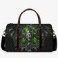 Punisher skull duffel bag, flower skull handbag, skull weekender bags, floral skull monogrammed bag, flaming skull Vacation Holidays Travel