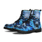 Flaming skull winter boots, rose skull unisex shoes, death skull boots, horror waterproof boot, skull ankle Boots, flaming skull shoes boots