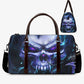 Flaming skull weekender bags, horror Vacation Holidays Travel Bag, horror Vacation Holidays Travel Bag, goth large travel bag, evil handbag