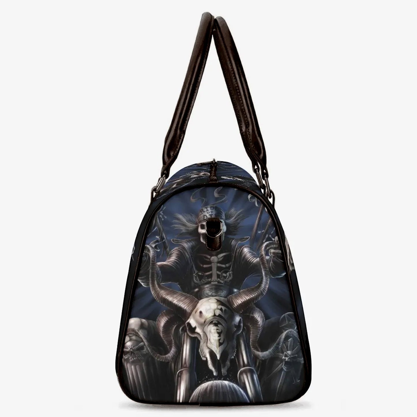 Biker skull travel bag, gothic skull Vacation Holidays Travel Bag, skull Hospital Bag, skull motorcycle Holidays Travel Bag, biker handbag