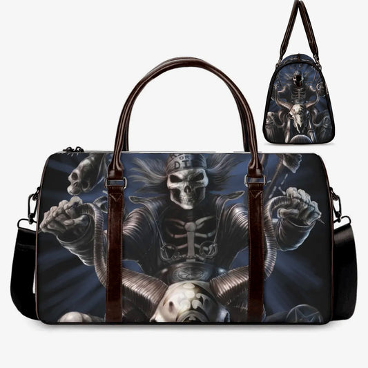 Biker skull travel bag, gothic skull Vacation Holidays Travel Bag, skull Hospital Bag, skull motorcycle Holidays Travel Bag, biker handbag