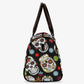 Candy skull Overnight Bag, cinco de mayo skull handbag, day of the dead travel bag, mexico large travel bag, cinco de mayo skull handbag bag