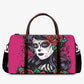 Sugar skull Vacation Holidays Travel Bag, cinco de mayo skull large travel bag, floral skull duffel bag, floral skull shoulder bag handbag