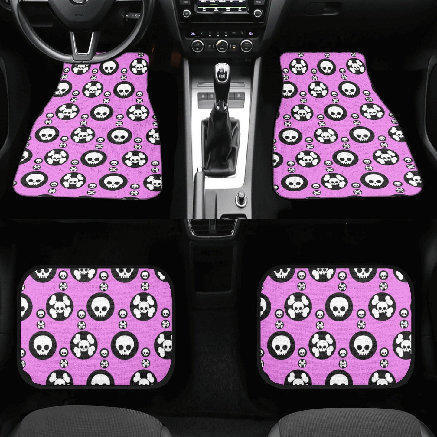 Halloween car accessories, skeleton car protector, punisher skull car seat protector cover, evil car tool, punisher skull mat for car truck
