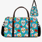 Mexican skull Hospital Bag, floral skull Carry On Bag, calaveras skull weekender bags, floral sugar skull duffel bag, mexico shoulder bags