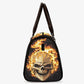 Horror Overnight Bag, flaming skull duffel bag, skeleton Canvas Weekend Travel Bag, rose skull travel bag, grim reaper shoulder bag handbag