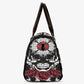 Floral skull Hospital Bag, calaveras skull monogrammed bag, dia de los muertos skull Carry On Bag, mexican skull shoulder bag, handbag skull