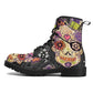 Day of the dead waterproof boot, calaveras skull shoes, mexican skull men women boots, floral skull waterproof boot, mexico men women boots