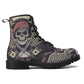 Reaper skull boots for men women, gothic skull men women shoes, skull winter boots, death skull shoes gothic skull unisex boots, biker boots