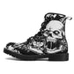 Horror waterproof Lace Up Anti-Slip platform nooties, skeleton waterproof shoes, christmas skull fashion leather boots skeleton unisex boots
