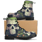 Gothic skull unisex boots, biker skull winter boots, death skull ankle Boots, skeleton waterproof Lace Up Anti-Slip platform nooties boots