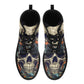 Skeleton waterproof Lace Up Anti-Slip platform nooties, grim reaper combat boots, gothic skull ankle Boots, flower skull boots, halloween