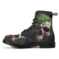 Gothic skull men women shoes, grim reaper men women shoes, halloween boots, skeleton waterproof Lace Up Anti-Slip platform nooties boots