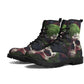 Gothic skull men women shoes, grim reaper men women shoes, halloween boots, skeleton waterproof Lace Up Anti-Slip platform nooties boots