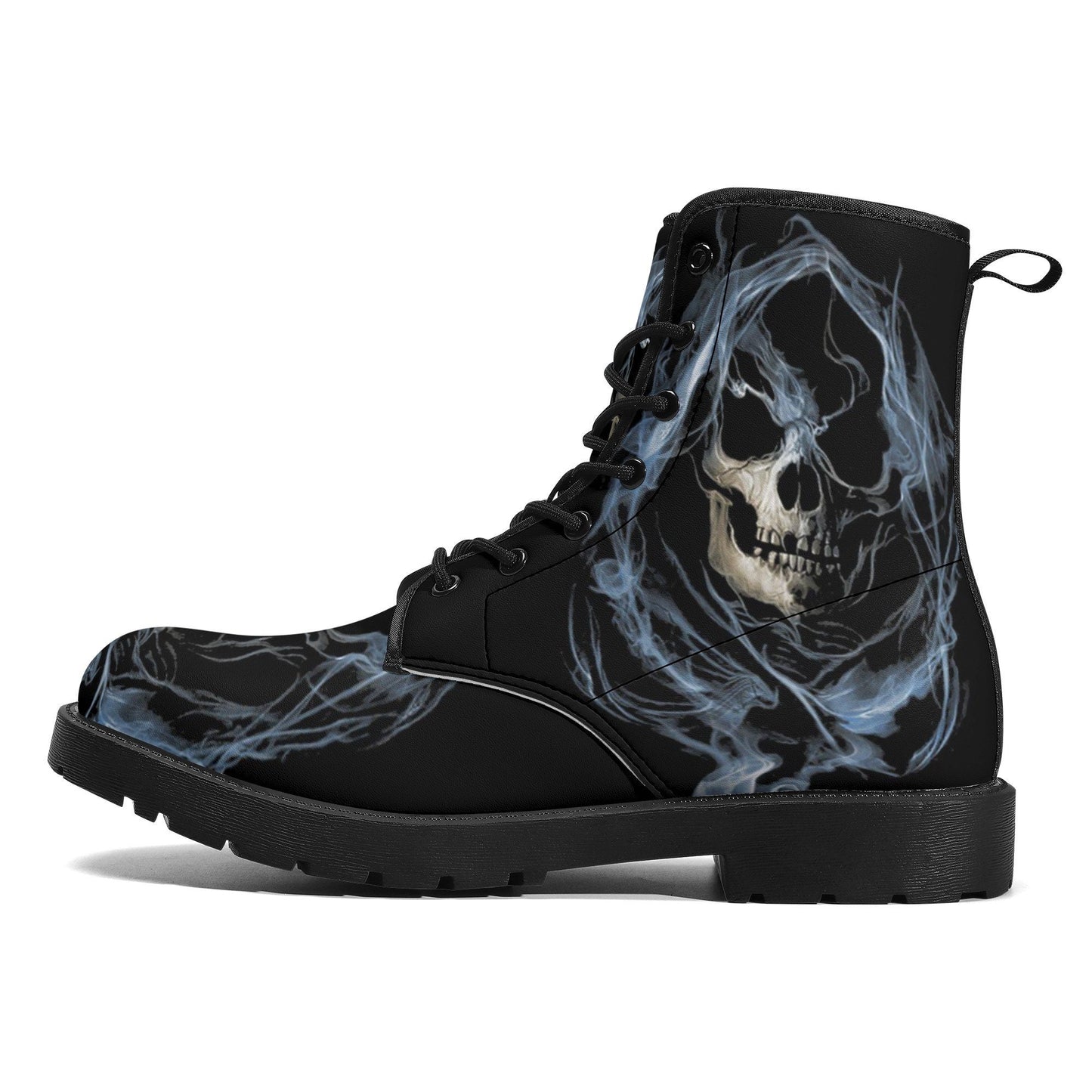 Grim reaper winter boots, christmas skull waterproof shoes, death skull unisex boots, christmas skull ankle Boots, horror men women shoes