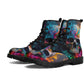Colorful skull combat boots, motorcycle skull boots, halloween shoes, gothic skull men women boots, gothic skull men women boots skull boots