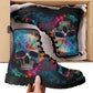 Colorful skull combat boots, motorcycle skull boots, halloween shoes, gothic skull men women boots, gothic skull men women boots skull boots