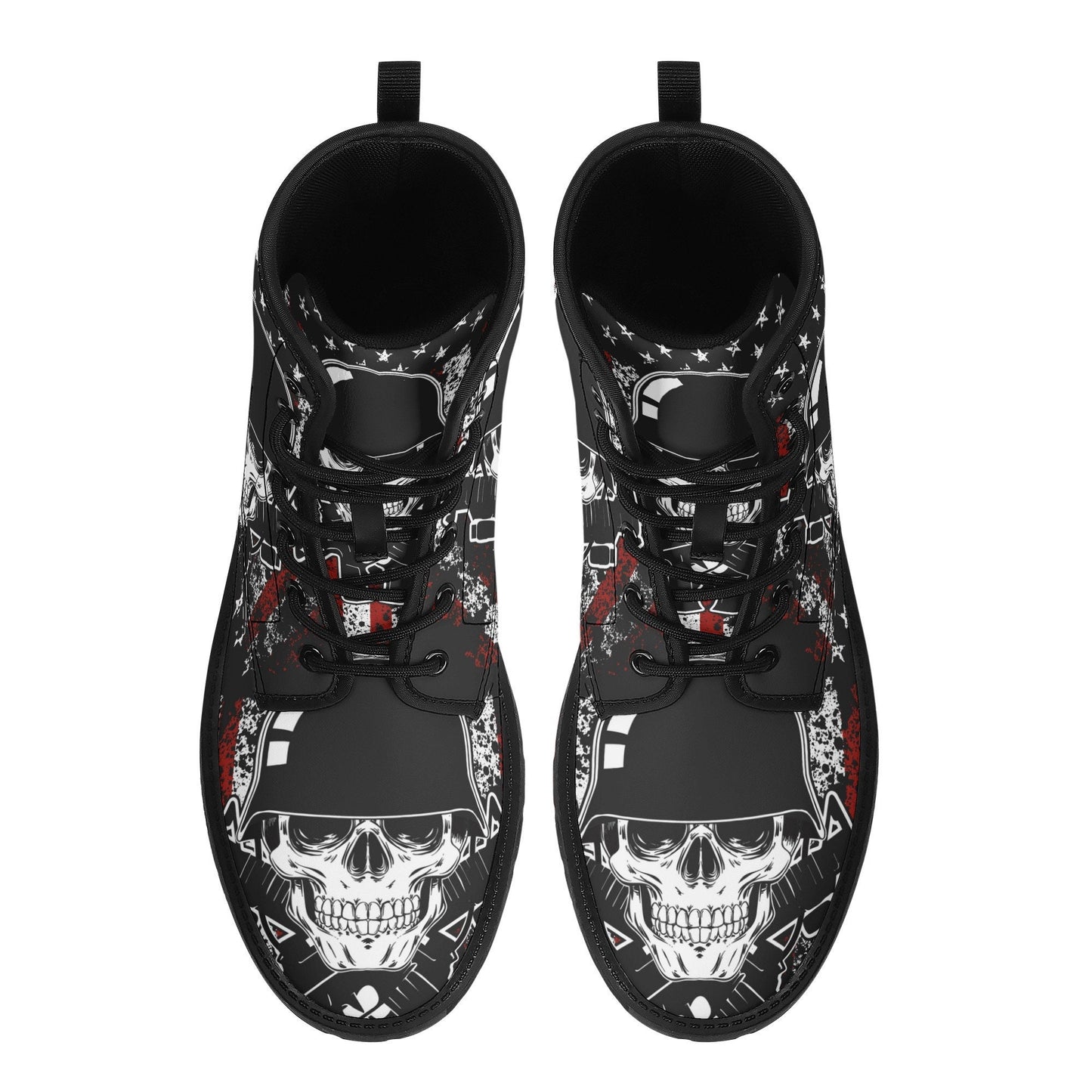 Military skull unisex shoes, biker skull fashion leather boots death skull fashion leather boots, Soldiers skull fashion leather boots shoes