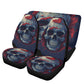 Horror car seat cushion cover, flame skull seat cover for car, punisher skull car seat protector, rose skull car seat tool, goth seat covers