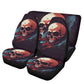 Goth car seat cushion cover, gothic skull car accessories, flower skull car seat cover, biker skull car seat protector, biker skull car seat