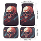 Goth car seat cushion cover, gothic skull car accessories, flower skull car seat cover, biker skull car seat protector, biker skull car seat