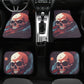Goth car seat cushion cover, gothic skull car accessories, flower skull car seat cover, biker skull car seat protector, biker skull car seat
