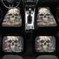Halloween car seat cushion cover, skull in fire car seat tool, goth cover cushion accessories for Cars, gothic skull car seat cover car mat