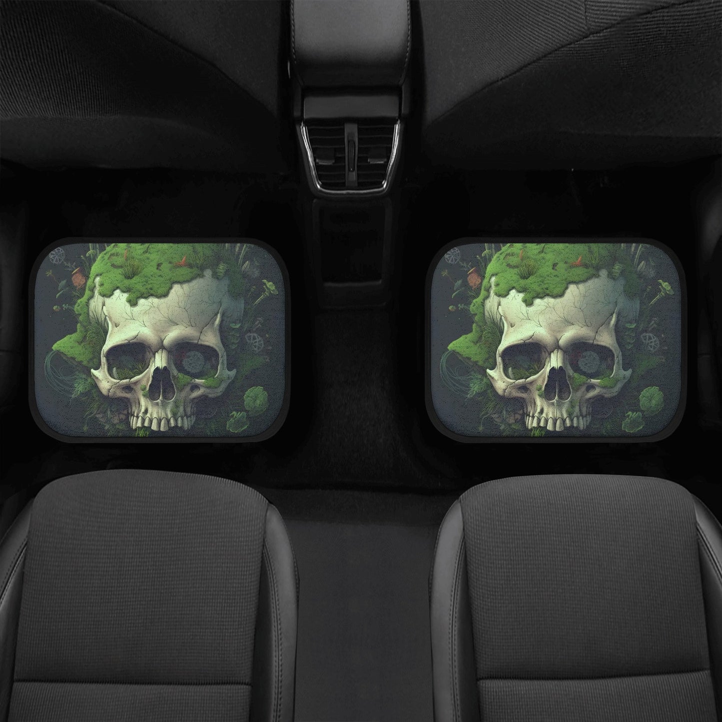 Gothic skull seat cover protector, goth seat cover protector, death skull car protector, halloween seat cover protector skull car mats set