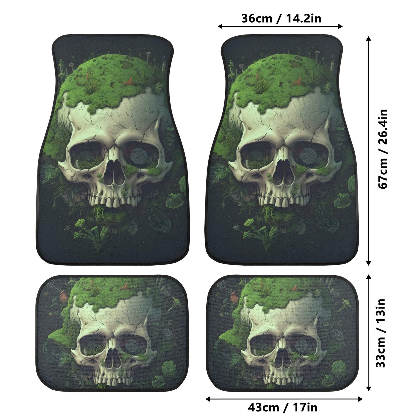 Gothic skull seat cover protector, goth seat cover protector, death skull car protector, halloween seat cover protector skull car mats set