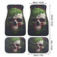 Gothic skull car protector, floral skull seat cover for car skull in fire car protector skull car floor mat accessories seat cover for truck