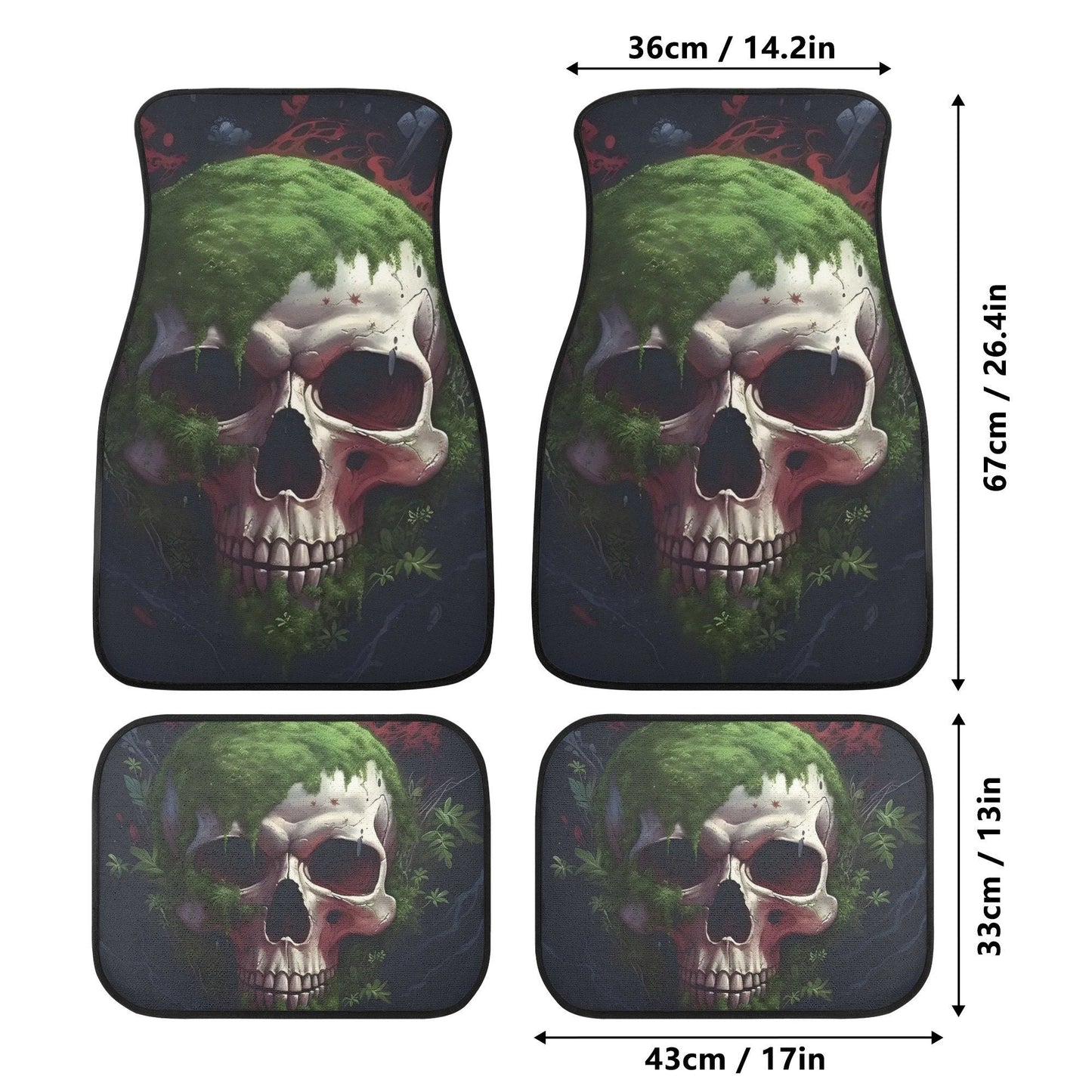 Gothic skull car protector, floral skull seat cover for car skull in fire car protector skull car floor mat accessories seat cover for truck