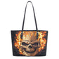 Horror long wallet, flame skull long wallet, goth crossbody bag, gothic skull bag with shoulder strap, flame skull tote bag flame skull bag
