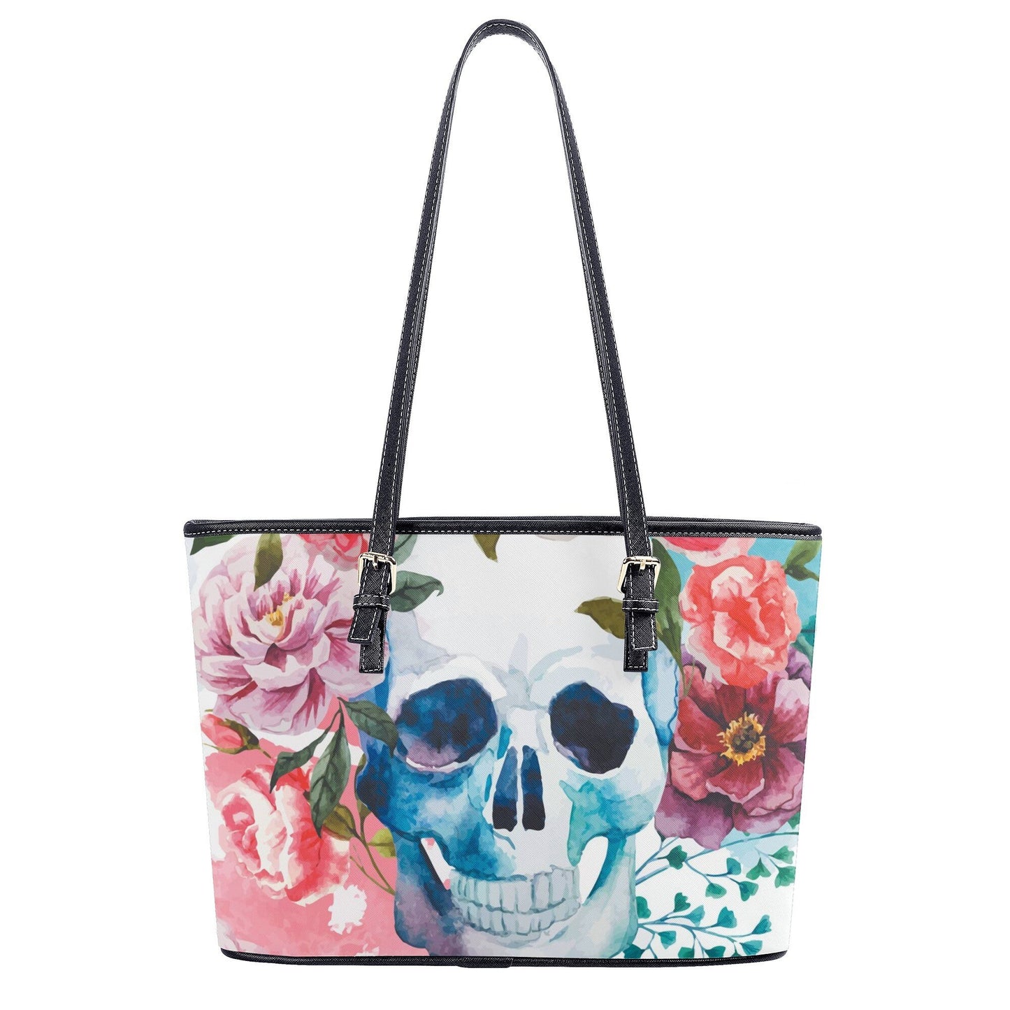Rose skull cosmetic bag, evil messenger bag, floral skull shoulder bag, halloween purse, flaming skull tote bag, biker skull crossbody bags