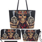 Flaming skull cosmetic wallet, flower skull shoulder bag, evil cosmetic wallet, flame skull purse, grim reaper cosmetic wallet, horror bags