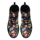 Mexico boots, floral skull unisex boots, cinco de mayo skull men women boots, floral sugar skull men women shoes, floral sugar skull boots