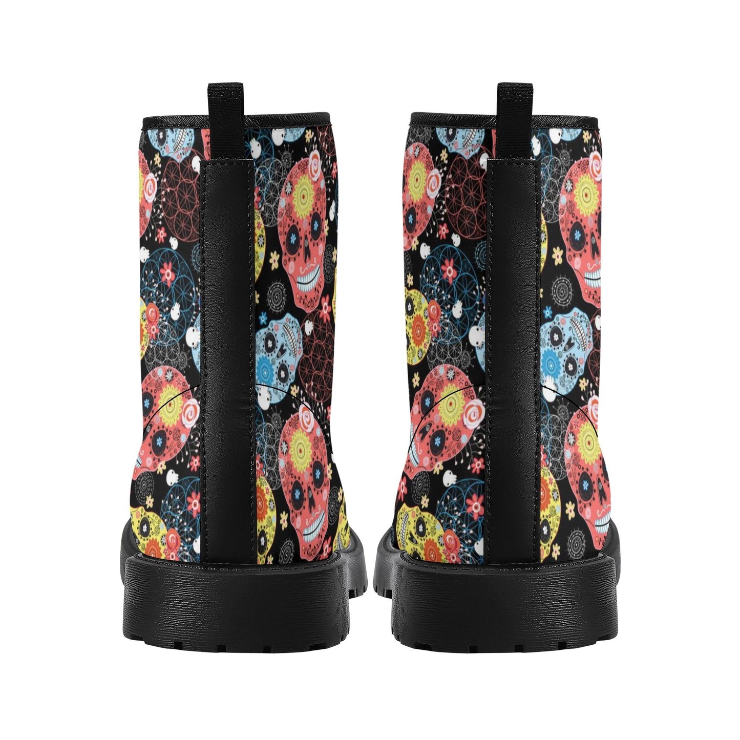 Mexico boots, floral skull unisex boots, cinco de mayo skull men women boots, floral sugar skull men women shoes, floral sugar skull boots