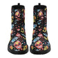 Mexico boots, floral skull unisex boots, cinco de mayo skull men women boots, floral sugar skull men women shoes, floral sugar skull boots