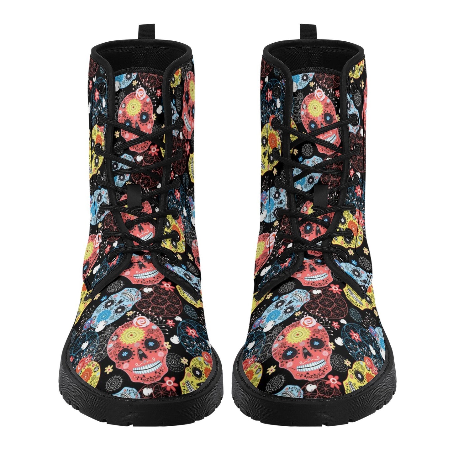 Mexico boots, floral skull unisex boots, cinco de mayo skull men women boots, floral sugar skull men women shoes, floral sugar skull boots