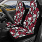 Rose skull mat for car, death skull car protector, rose skull car seat cover full set evil car seat cover full set rose skull car seat cover