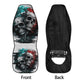 Rose skull mat for car, flame skull mat for vehicles grim reaper seat cover for car christmas skull slip-on seat covers, flame skull car mat