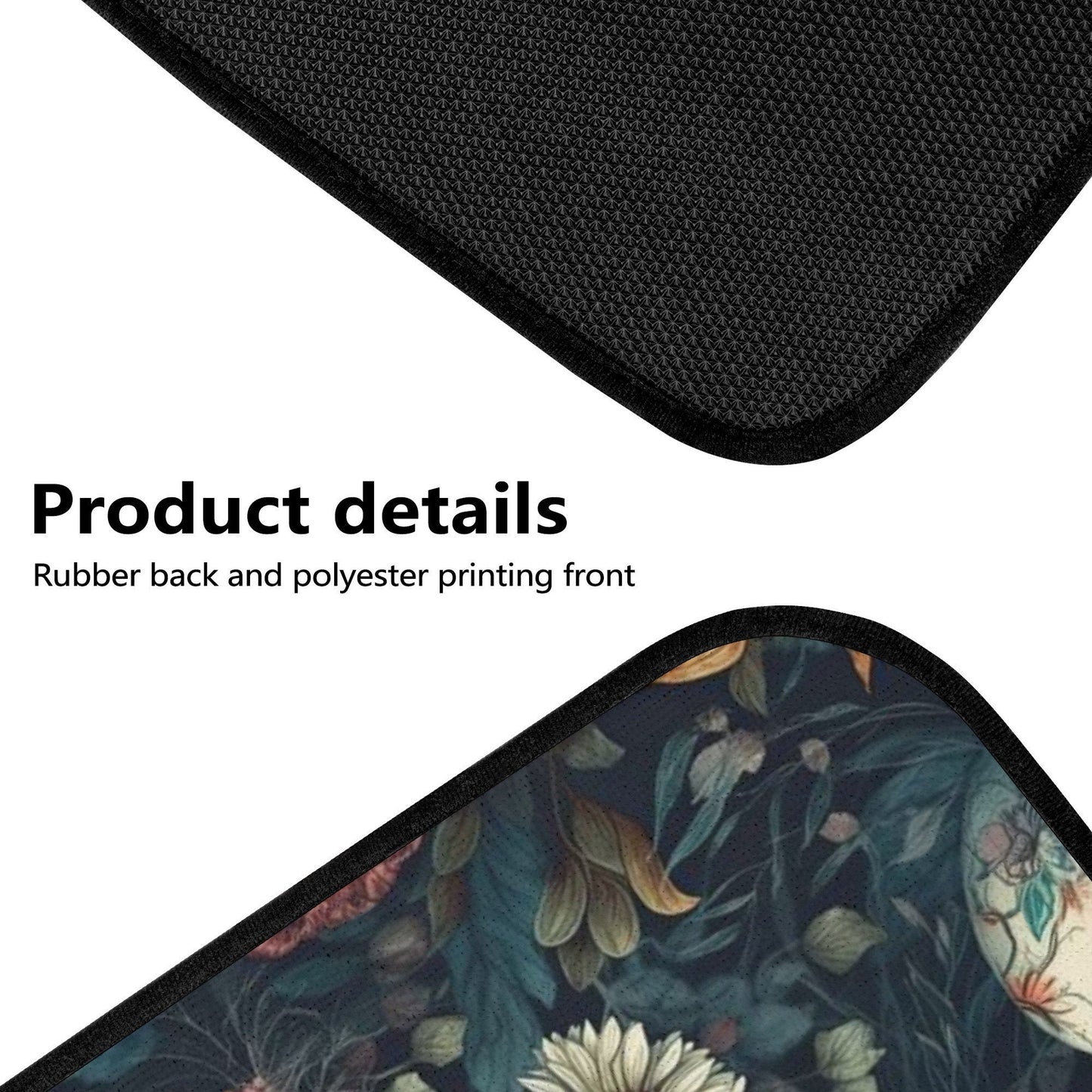 Gothic rose skull car seat protector cover, evil floor mat for car, flame skull car seat protector cover grim reaper car seat protector mats