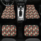 Rose skull rug for car, halloween car seat cover, christmas skull car seat cover full set, horror mat for car, skull rug for car, horror mat