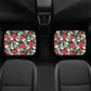 Flower skull seat cover for truck, flame skull seat cover protector, punisher skull car accessories, skeleton car accessories floor mats set