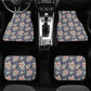Floral sugar skull car seat protector cover cinco de mayo skull seat cover for car mexican skull car protector, sugar skull girl rug for car