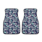 Floral sugar skull cover cushion accessories for Cars, floral sugar skull car floor mat, sugar skull girl car seat cushion cover car mat set