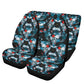 Skull seat cover for truck, flame skull seat cover for truck, skeleton car rug, flame skull car protector goth car rug, skull floral car mat
