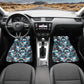 Skull seat cover for truck, flame skull seat cover for truck, skeleton car rug, flame skull car protector goth car rug, skull floral car mat