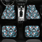 Skull seat cover for truck, flame skull seat cover for truck, skeleton car rug, flame skull car protector goth car rug, skull floral car mat