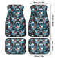 Skull seat cover for truck, flame skull seat cover for truck, skeleton car rug, flame skull car protector goth car rug, skull floral car mat