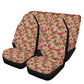 Floral skull cover cushion accessories for Cars, punisher skull seat cover protector, grim reaper rug mat for car, flame skull car floor mat